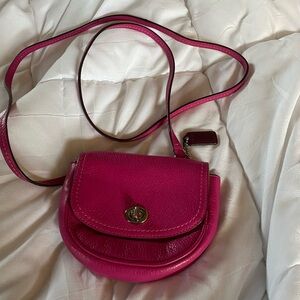 Hot pink coach purse